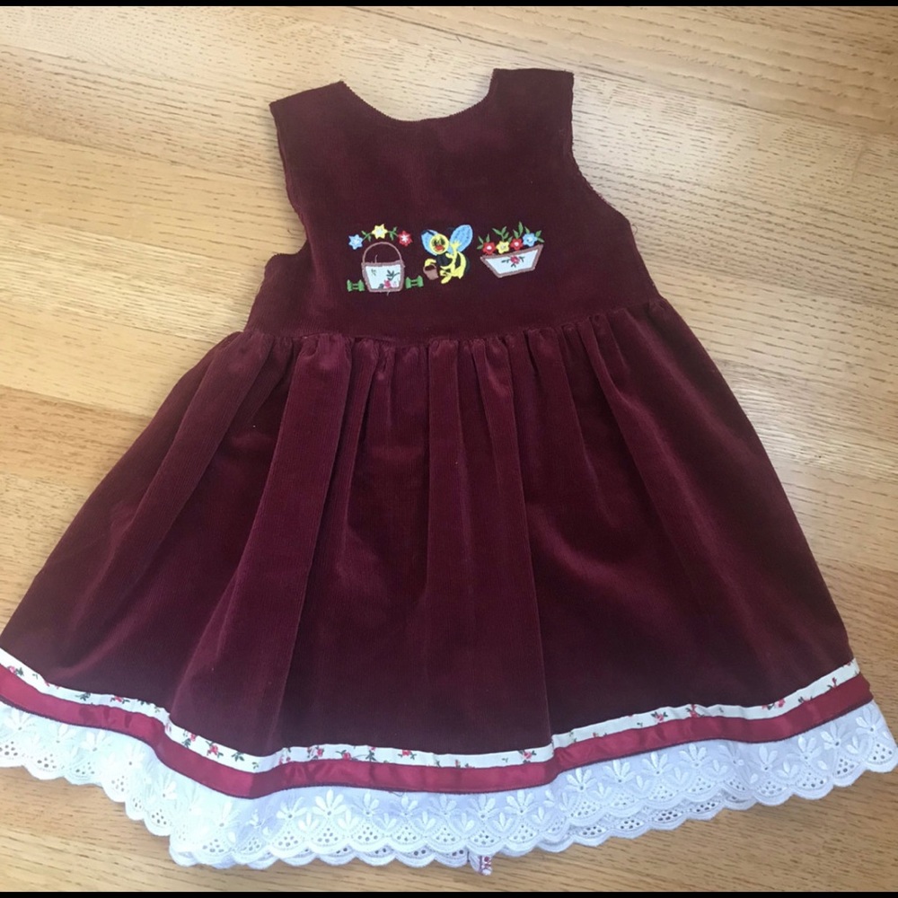 Hungarian Embroidered Easter Pinafore size 86